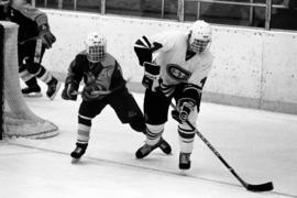 St. Cloud State hockey player Tony Schmalzbauer during a game against St. Scholastica