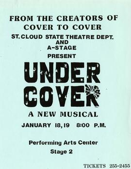 Undercover theatre production poster, St. Cloud State University