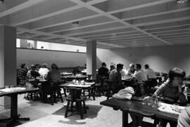People gather and eat inside Atwood Memorial Center (1966), St. Cloud State University