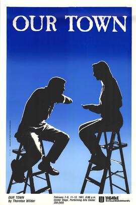 Our Town, theater production poster, St. Cloud State University