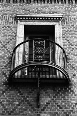 Eastman Hall (1930) exterior balcony, St. Cloud State University