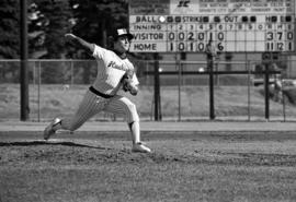 Dan Meyer pitches during a St. Cloud State University baseball game against Augsburg College