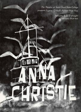 Anna Christie theatre production poster, St. Cloud State University