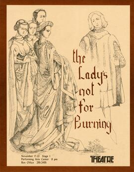 The Lady's Not For Burning theatre production poster, St. Cloud State University