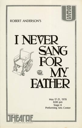 I Never Sang For My Father theatre production poster, St. Cloud State University