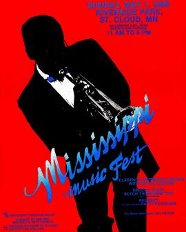 Mississippi Music Fest event poster, St. Cloud State University