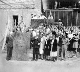 Stewart Hall (1948) cornerstone laying, St. Cloud State University