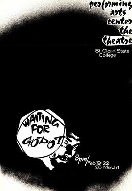Waiting for Godot theatre production poster, St. Cloud State University