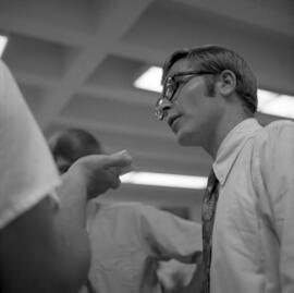 John Denver of the Mitchell Trio before their concert at Halenbeck Hall (1966), St. Cloud State University