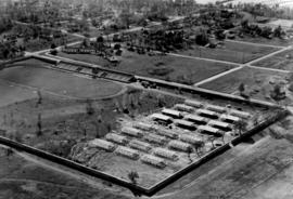 Brainard Hall (1947), Selke Field (1937), and Veteran's Housing (1946), exterior, St. Cloud State University