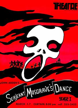 Serjeant Musgrave's Dance theater production poster, St. Cloud State  University