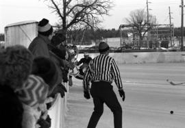 St. Cloud State University plays against Mankato State College in men's hockey