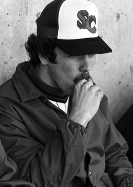 Clyde Athman watches during a St. Cloud State University baseball game against Augsburg College