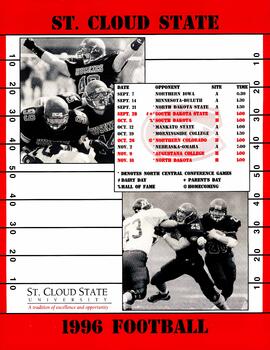 Football season schedule poster, St. Cloud State University