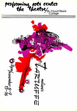 Tartuffe theatre production poster, St. Cloud State University