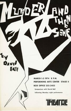 Murder and Then Some theatre production poster, St. Cloud State University