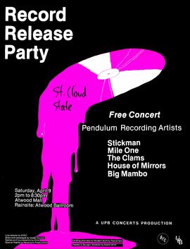 Pendulum recordings artist recording release party poster, St. Cloud State University
