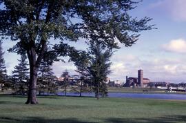 View of the city of St. Cloud across Lake George