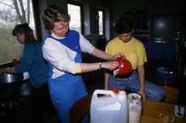 St. Cloud State students clean up the dining area, Aalborg, Denmark