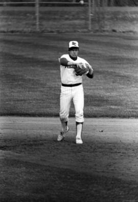 Darrell Watercott throws a ball during a St. Cloud State University baseball game