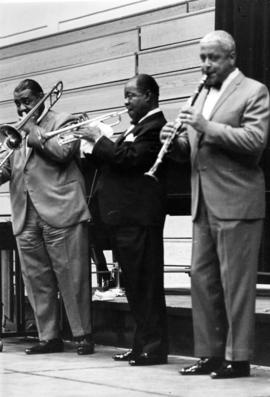 Musician Louis Armstrong performs at Halenbeck Hall, St. Cloud State University