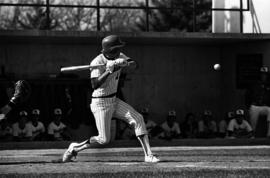 Bob Hegman bats during a St. Cloud State University baseball game against Northern State University