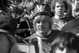 Marching band at the homecoming football game, St. Cloud State University