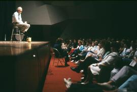 Don Knotts at the Stewart Hall (1948) auditorium, St. Cloud State University