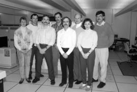 Academic Computing Services with staff members Karen Ewing, Gordie Schmitt, Bill vanHoorik, Carl Schmitt, Larry Schafer, Dave Wogen, Diane Schmitt, and Randy Kolb, St. Cloud State University