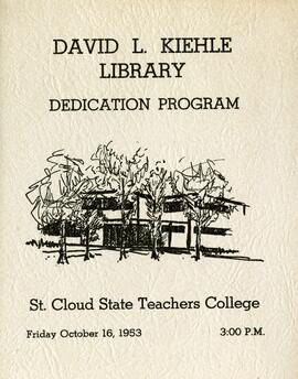 David L. Kiehle (1952) Library dedication program, St. Cloud State University