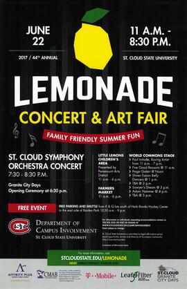 Lemonade Concert and Art Fair poster, St. Cloud State University