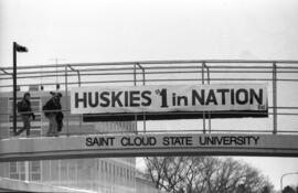 Men's basketball banner, St. Cloud State University