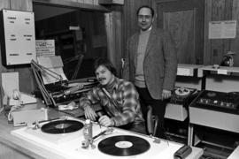 Two men in the KVSC studios, St. Cloud State University