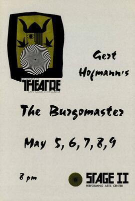 The Burgomaster theatre production poster, St. Cloud State University