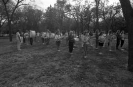 Marching band practices, St. Cloud State University