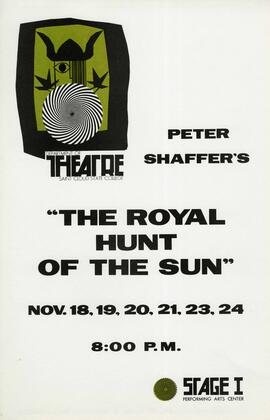 The Royal Hunt of the Sun theatre production poster, St. Cloud State University