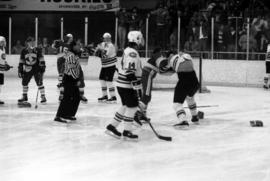 St. Cloud State and University of Wisconsin-River Falls hockey players fight, St. Cloud State University