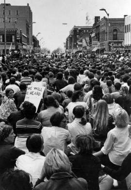 Students protest, St. Cloud State University