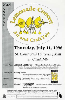 Lemonade Concert and Art Fair poster, St. Cloud State University