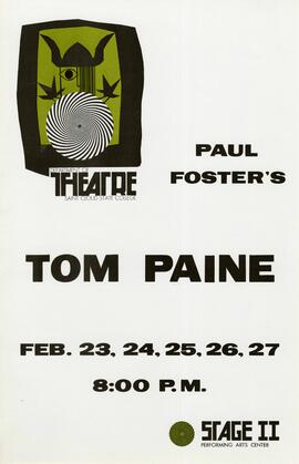 Tom Paine theatre production poster, St. Cloud State University