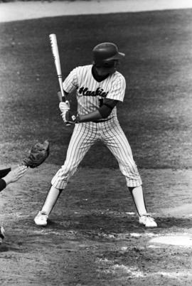 Bob Hegman at bat during a St. Cloud State University baseball game