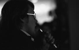 A man speaks, Day of Peace protest, St. Cloud State University