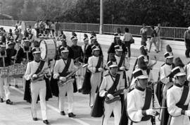 Marching band at the parade opening the new University Bridge, St. Cloud State University