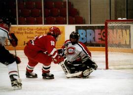 St. Cloud State hockey player Laura Gieselman in action