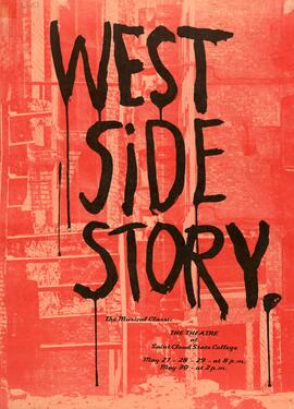 West Side Story theatre production poster, St. Cloud State University