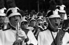 Marching band at the parade opening the new University Bridge, St. Cloud State University