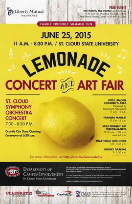 Lemonade Concert and Art Fair poster, St. Cloud State University