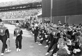 Marching Band at Met Stadium, St. Cloud State University