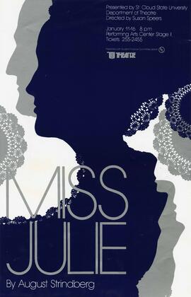Miss Julie theatre production poster, St. Cloud State University
