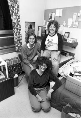 Susan Grady, Theresa Bisek, and Mary McArthur share a room in Stearns Hall, St. Cloud State University